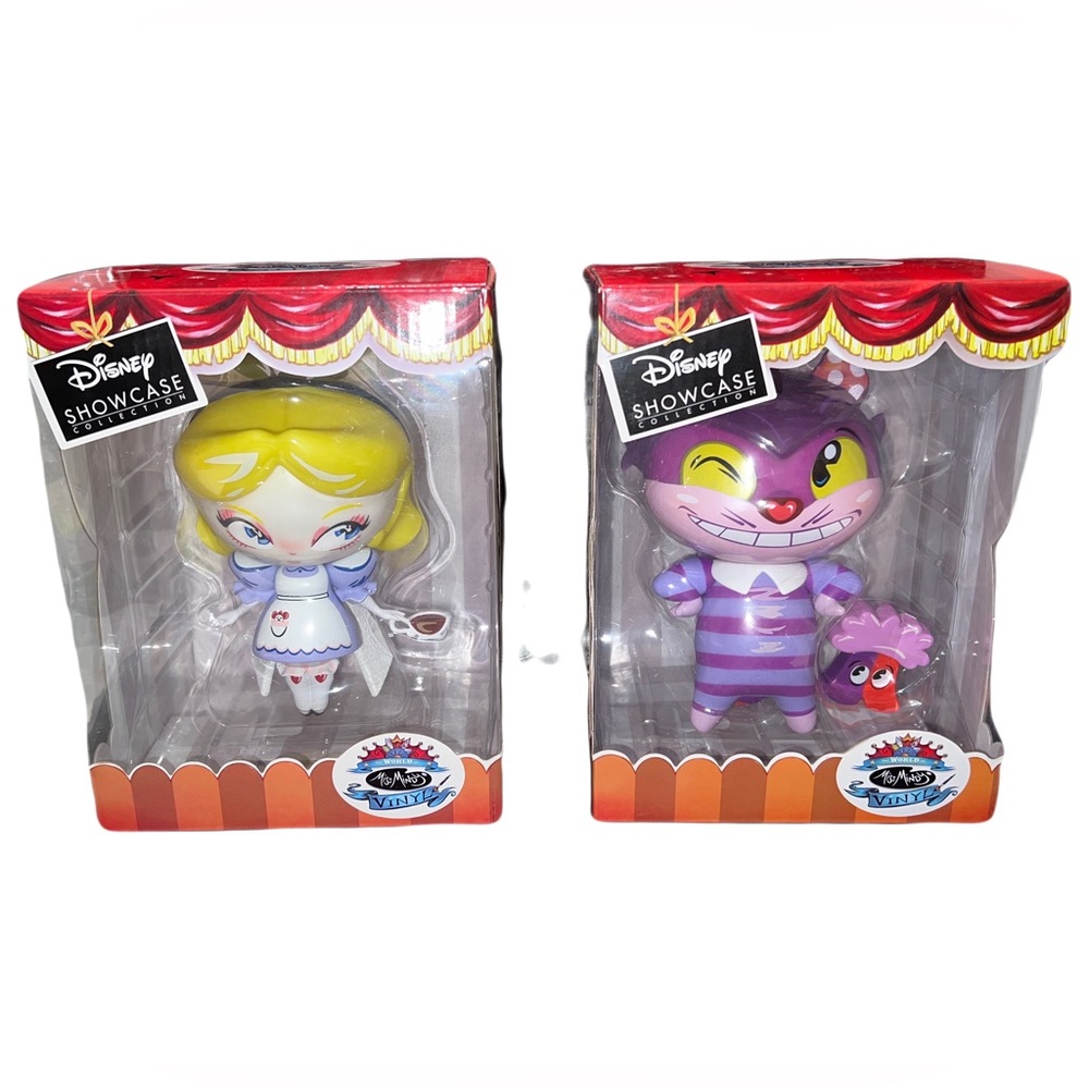 Disney Figure Lot The World of Miss Mindy Vinyl Alice & Cheshire Cat Walt Disney
